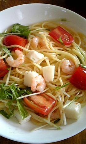 ぇびにんにくパスタ