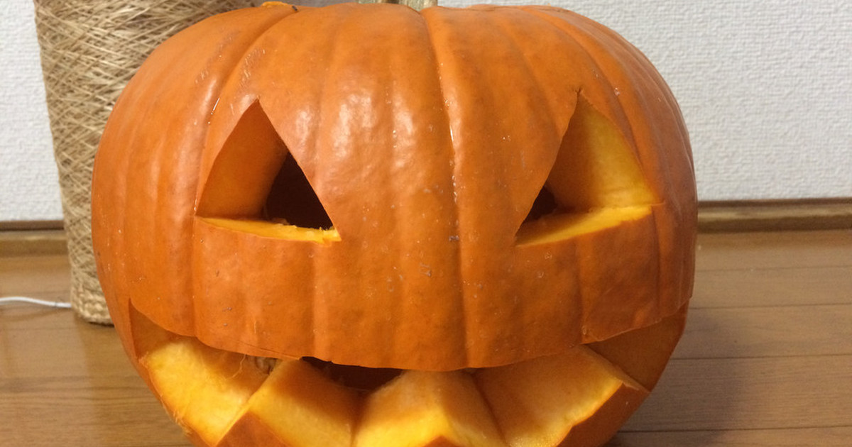 5分で簡単ハロウィン本物かぼちゃランタン レシピ 作り方 By Takuanan