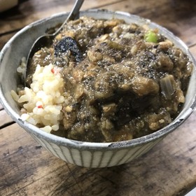 厚揚げ肉みその精進麻婆なす