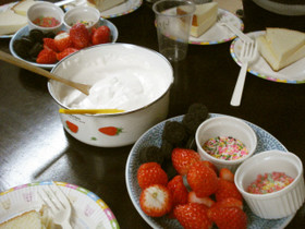 子供のクリスマス会に*自分で作るケーキ♪