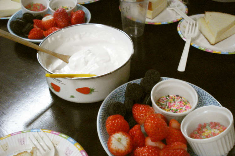 子供のクリスマス会に 自分で作るケーキ レシピ 作り方 By もんもん０９ クックパッド 簡単おいしいみんなのレシピが350万品