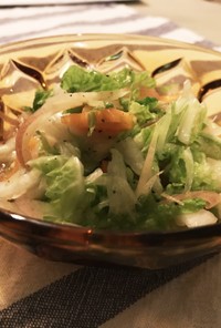 柿と白菜と茗荷のサラダ