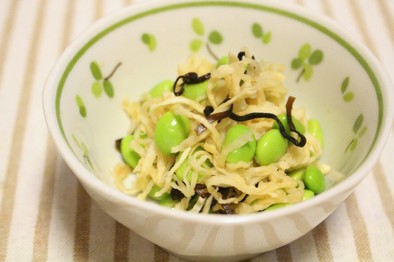 コリコリ～❤❤塩昆布＆枝豆ｄｅ切干サラダの写真