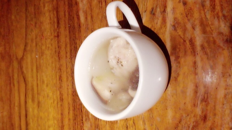 玉ねぎときのこと馬鈴薯のポトフ風スープの画像