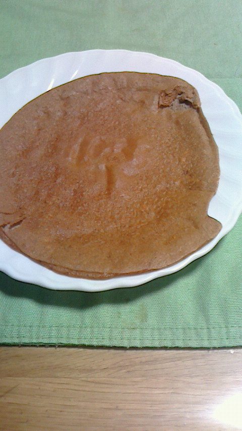 糖質制限　大豆粉のチョコ風味パンケーキの画像