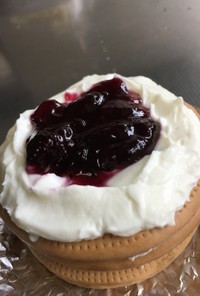簡単低カロリヨーグルトビスケットケーキ 