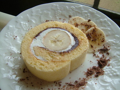 生チョコバナナ ロールケーキの写真