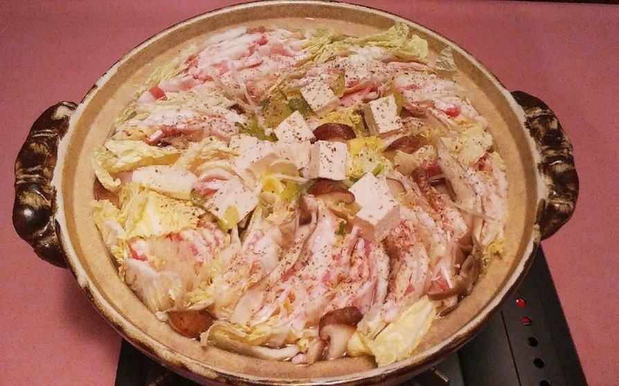 　白菜のミルフィーユ鍋　の画像