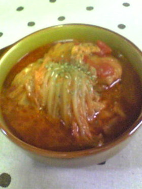 白菜 de ロール☆ トマトソースで♪