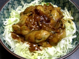 味噌牡蠣丼