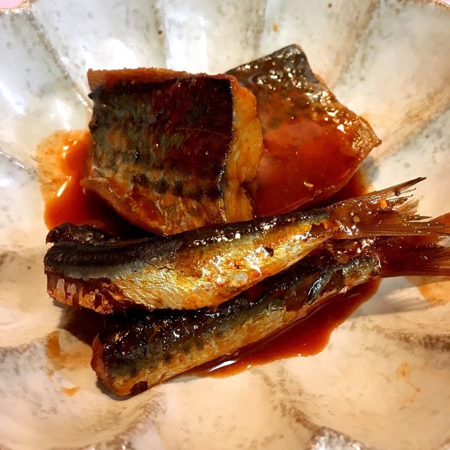 青魚のコチュジャン煮の画像