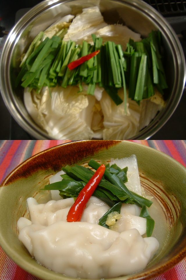 餃子の白菜ニラ鍋の画像