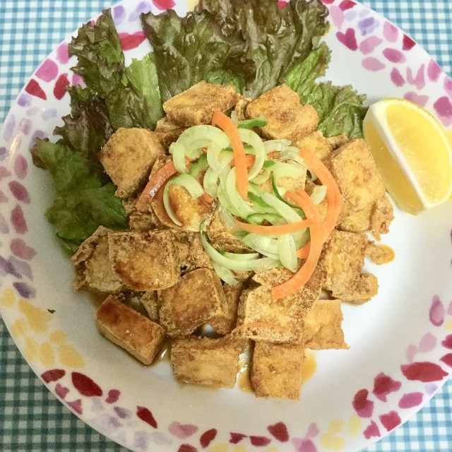 石垣島で食べた島豆腐ガーリック揚げ レシピ 作り方 By みもねこまま クックパッド