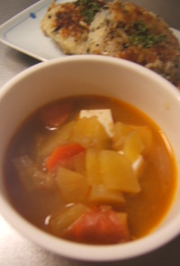 ヤーコンの中華風野菜スープ