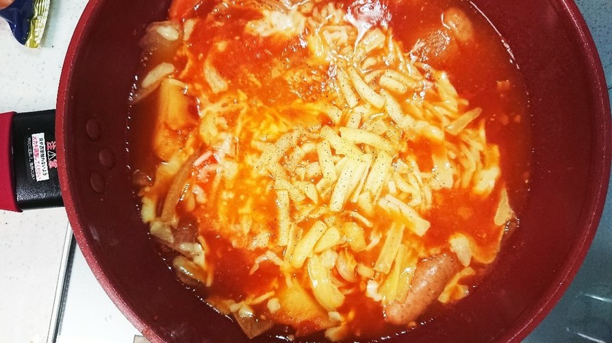 トマト缶で野菜チーズ煮(ﾘﾒ有の画像