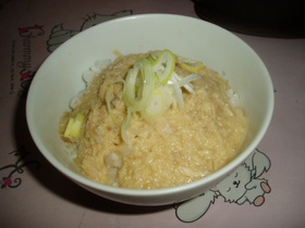 サバのだしでとろろごはん。