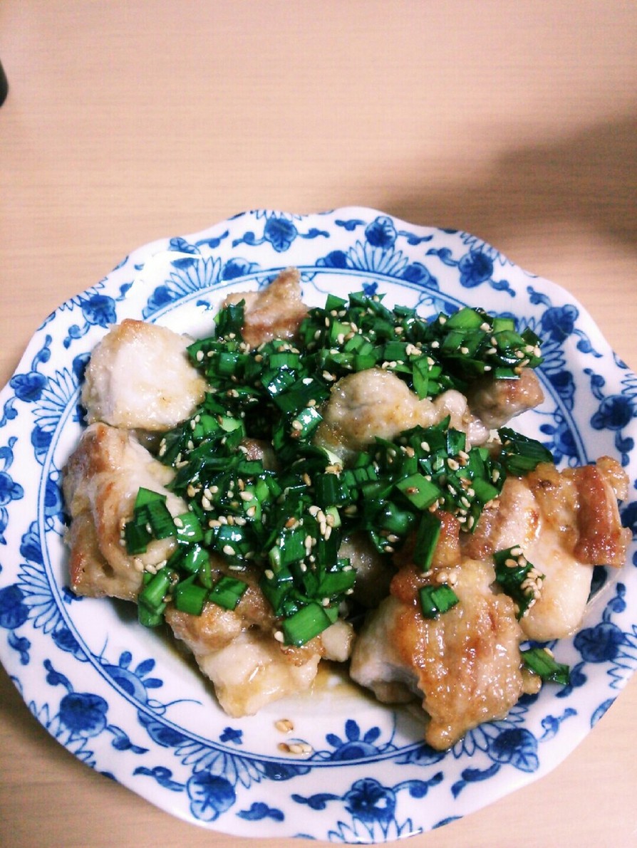 米油でヘルシー☆鶏肉のニラダレ和えの画像