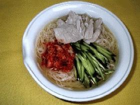 豚しゃぶ入りキムチそうめん