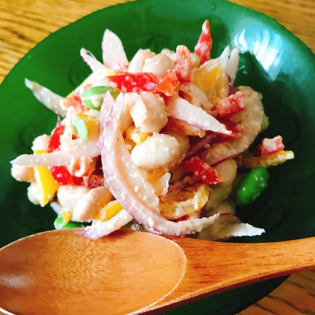 超簡単 お豆のメキシカンサラダ レシピ 作り方 By ムコマチスタイル クックパッド 簡単おいしいみんなのレシピが357万品