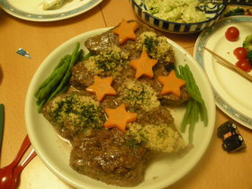 いつもの料理でクリスマス気分