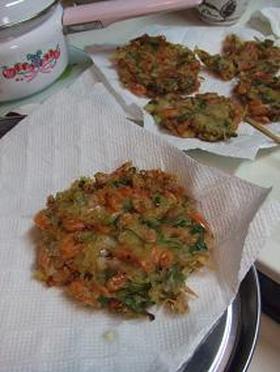 ちゃちゃっとフライパンでかき揚げ