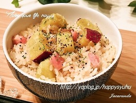 さつまいも&ベーコン☆炊き込みご飯