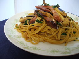 柚子こしょうで和風パスタ