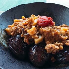 ナスの梅肉 味噌あんかけ