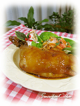 しっとり甘辛骨付きチキン