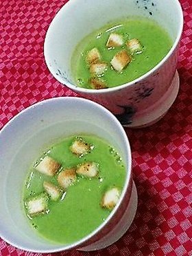 クリスマススープ?(ほうれん草と里芋)