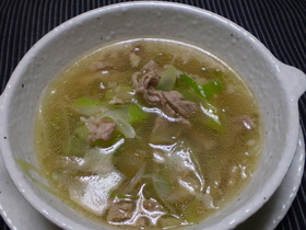 豚肉とザーサイのスープ