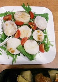長芋と水菜のピリッと和サラダ