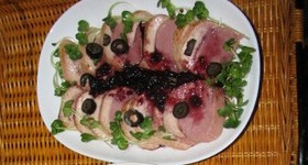 ワインのブルーベリーソース