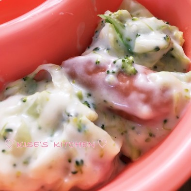 離乳食完了期❁ウインナーと野菜のクリームの写真