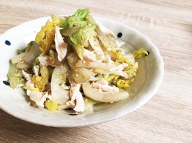 ★無限系★白菜とささみの混ぜるだけサラダ