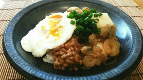 簡単♡シーフード納豆ごはん♡
