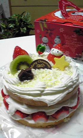 簡単ホワイト☆クリスマスCAKE *゚✲