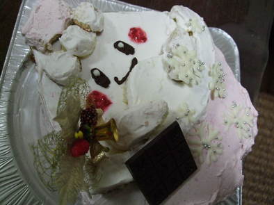 ピンプクのクリスマスケーキの写真
