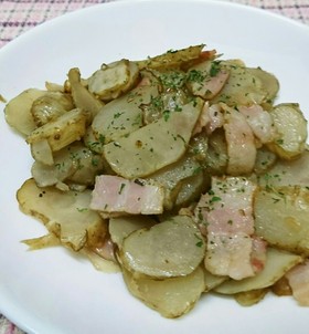 キクイモベーコン炒め ハーブマヨ風味☆