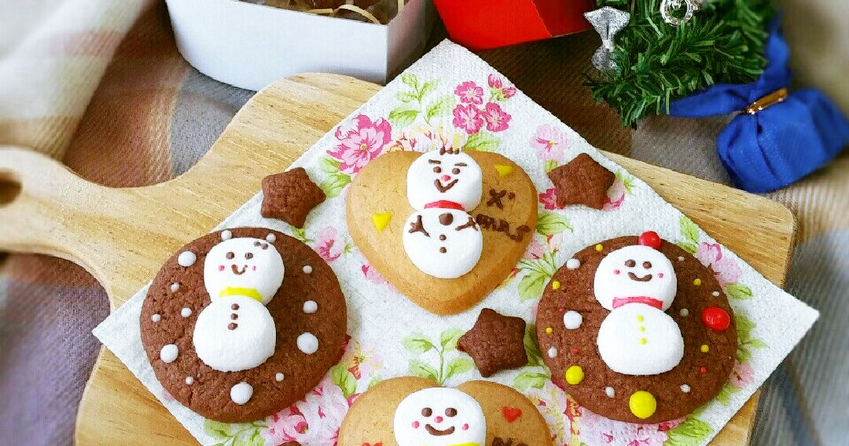 クリスマスに マシュマロ雪だるまクッキー レシピ 作り方 By Maron クックパッド 簡単おいしいみんなのレシピが374万品