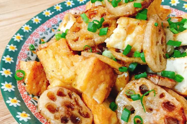 ご飯が進む 厚揚げと蓮根の照り焼き レシピ 作り方 By Mikko6 クックパッド 簡単おいしいみんなのレシピが352万品