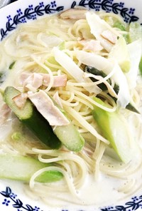 白菜の和風クリームパスタ