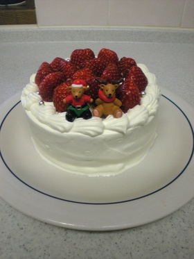 シンプルなクリスマスケーキ
