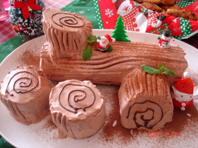 クリスマスケーキ☆ブッシュドノエル