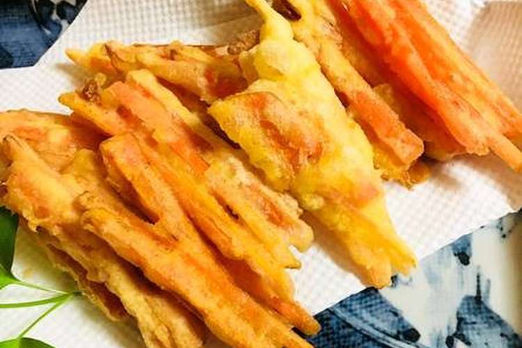サクサク衣 にんじんの天ぷら レシピ 作り方 By あっつぁん クックパッド 簡単おいしいみんなのレシピが360万品