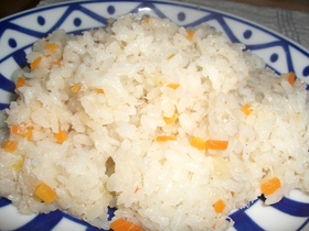 炊飯器 de カニピラフ