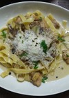 鶏とポルチーニのクリームパスタ