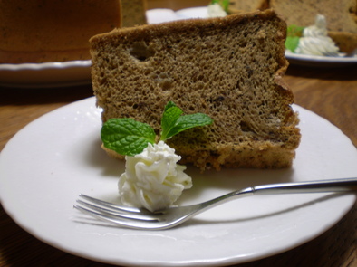 紅茶（アールグレイ）のシフォンケーキの写真