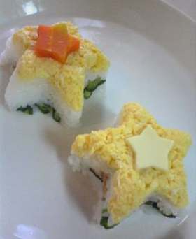 お星様食べよ☆簡単押し寿司