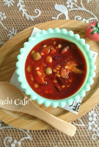 ほんのり紅茶香る❤もち麦入りトマトスープ